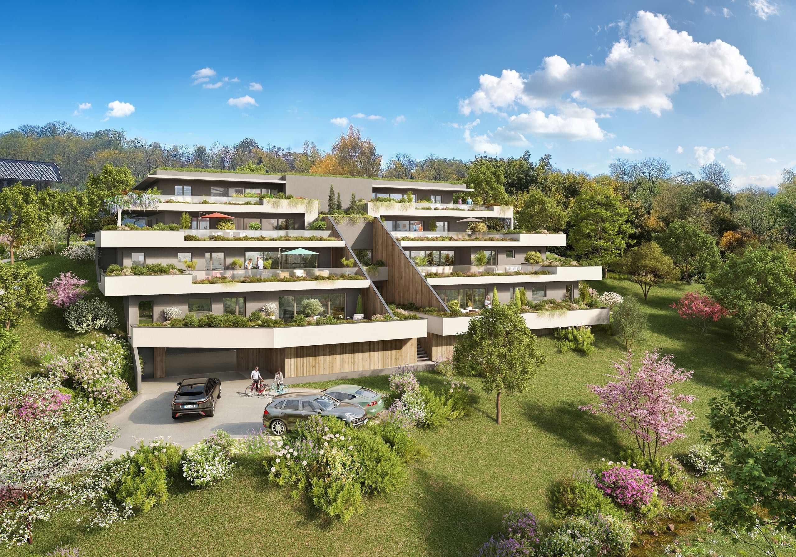 Les Cimes du Lac — résidence en gradins face au lac du Bourget