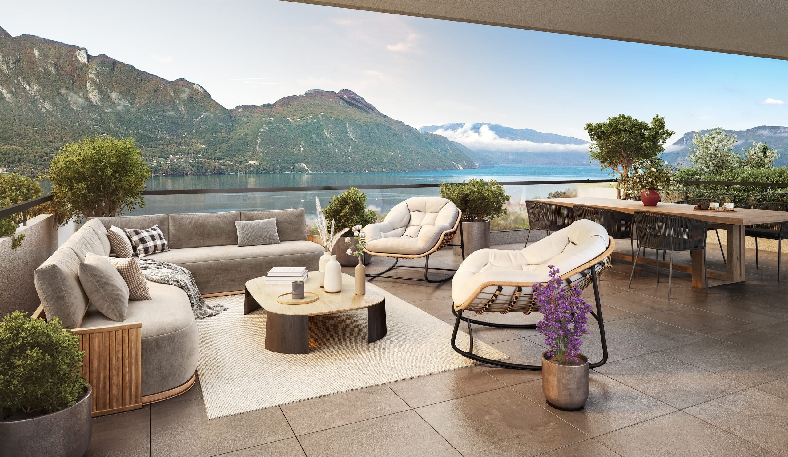 Terrasse-belvédère avec vue panoramique sur le lac